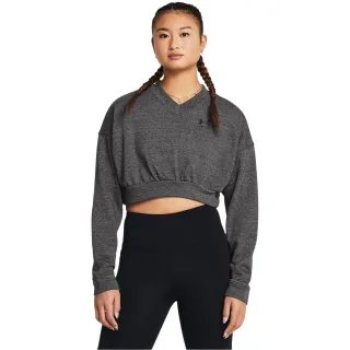Under Armour - "Rival" Kurzes Sweatshirt für Damen, Rundhalsausschnitt, Frottee (Grau)