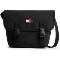 Tommy Jeans Messenger Bag TJM ESS DAILY MESSENGER, Damen Schultertasche, Geschäftstasche mit Logo-Aufnäher