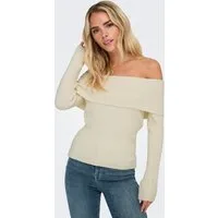 ONLY Strickpullover ONLKATIA LIFE LS OFF SHOULDER KNT NOOS Viskosemischung, regular fit