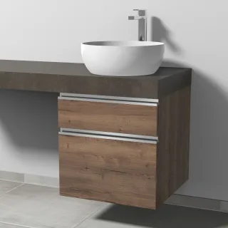 Sanipa Waschtischunterbau mit Auszügen 2morrow (L2411) 510x500x520 Eiche-Tabak L241150