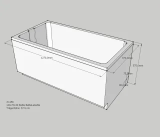 Neuesbad Wannenträger für Bette LaBette 130x70 SW10114