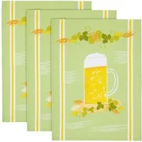 Erwin Müller Geschirrtuch Geschirrtuch "Bierkrug" 3er-Pack, Baumwolle Motiv