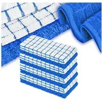 StickandShine Geschirrtuch 8 Stück Geschirrtücher aus 100% Baumwolle Frottee SET Kariert Uni, (Spar SET, kariert und unifarben), kariert und uni geschmischt