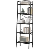 Oak&Tea Bücherregal Regal 5 Ebenen, Leiterregal 172 cm, Offenes Standregal