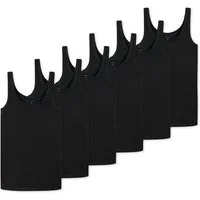 Schiesser Unterhemd 6er Pack Teens Girls 95/5 Organic Cotton (Spar-Set, 6-St) Unterhemd / Top - Baumwolle - Arm- und Halsausschnitt mit Einfass