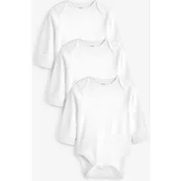 Next Langarmbody Langärmelige hautfreundliche Baby-Bodys, 3er-Pack (3-tlg)