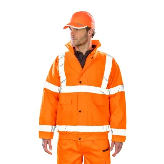 SAFE-GUARD by Result - Blousonjacke Signalkleidung für Herren - Winter (Orange)