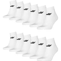 PUMA Sportsocken PUMA Quarter Socken Sneaker knöchelhoch für Damen Herren 12er Pack (12er Pack) Logoschriftzug