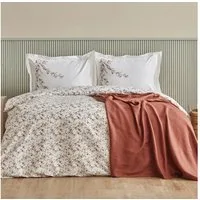 Karaca Bettwäsche Mizu Bettwäsche-Set aus 100 % Baumwolle, Doppelbett, Mehrfarbig