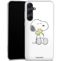 DeinDesign Handyhülle Peanuts Snoopy Liebe Snoopy And Woodstock Cuddling, Samsung Galaxy A55 5G Slim Case Silikon Hülle Ultra Dünn Schutzhülle