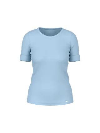 Marc Cain Additions - Schmal geschnittenes T-Shirt mit 3/4-Arm skyway new - Gr. - 38