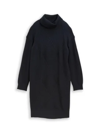 Tom Tailor - Loose Fit Strickkleid sky captain blue - Gr. - 38