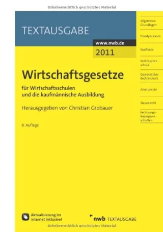 Wirtschaftsgesetze für Wirtschaftsschulen und die kaufmännische Ausbildung
