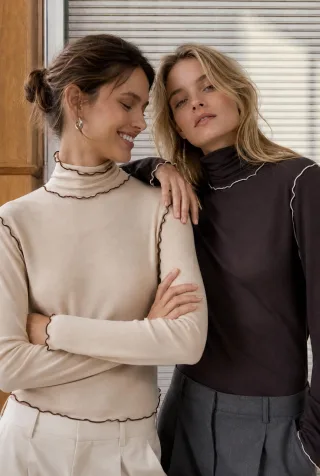Jane Lushka - Janice viscose top brown - Gr. - S