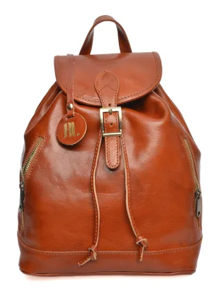 Anna Luchini Braun Rindsledertasche