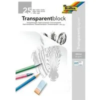 Folia Transparentpapier, Architektenpapier 25 Blatt, weiß transparent, Format A4, 80 g/m²