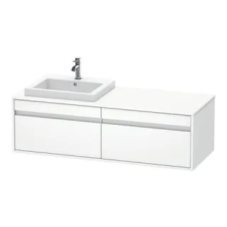 Duravit Ketho Konsolenwaschtischunterbau wandhängend Weiß Matt 1400x550x426 mm - KT6797L1818 KT6797L1818