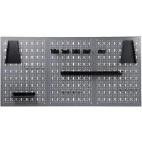 ONDIS24 Lochwand Jochen, 3 Stk., mit 22 Haken, BxTxH: 119,5x2,5x59,5 cm