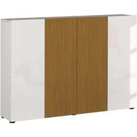 Home affaire Schuhschrank LADY, Schuhkommode,Schuhmöbel,Schuhablage,Schuhregal mit 10 Einlegeböden, 12 Fächer, Tür mit Rillenoptik, ca.36 paar Schuhe
