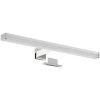 SEBSON Spiegelleuchte LED Spiegellampe Bad 40cm, Aufbauleuchte 400x97x44mm, Klemmleuchte, LED, neutralweiß, Montage an Schrank und Spiegel möglich, 4000K, IP44, Aluminium, 9W