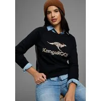 KangaROOS Sweatshirt mit Rundhalsausschnitt, Langarm, aus Baumwolle, bequeme Passform