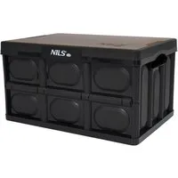 NILS CAMP Aufbewahrungsbox 2in1 Klappbare Campingkiste Campingbox Outdoor 20L mit Arbeitsfläche