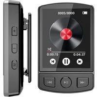 KINSI Bluetooth-Sport-MP3-Player, 32G, großer Bildschirm, langanhaltend MP3-Player (Uhrfunktion, FM-Radiofunktion, Aufnahmefunktion, Wiedergabefunktion)