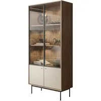 Lookway Standvitrine ISA Vitrine mit zwei Türen und LED-Beleuchtung Breite: 90 cm