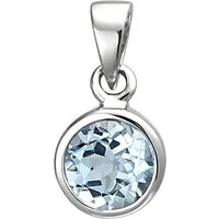 JOBO Kettenanhänger Anhänger mit Blautopas, 925 Silber