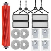 VERCO Reinigungsbürsten-Set Reinigungskit für Roborock, Für Roborock Qrevo S, Für Roborock Qrevo Pro, Für Roborock Qrevo Plus, (17-tlg), Ersatz Teile Set Wartungskit Filter Seitenbürste Zubehör Bürste