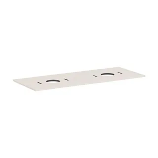 hansgrohe Xilesa E Konsole 54280780 1375x550mm, ohne Hahnloch, 2 Ausschnitte, sandbeige matt