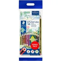 STAEDTLER Buntstift Noris Club, (Noris, 12-tlg), mit Bleistift und Radierer