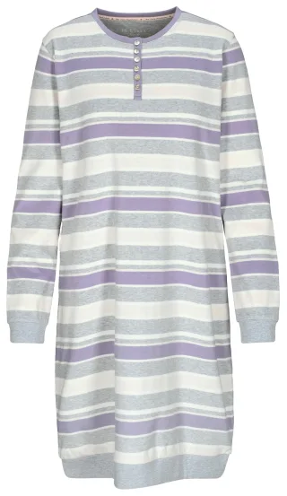 IN LINEA - Da.-Sleepshirt Interlock shadow stripe - Gr. - 38