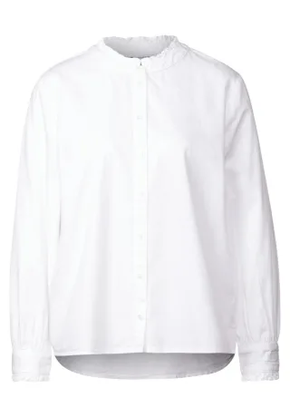Street One - Bluse mit Rüschen-Details weiß - Gr. - 36