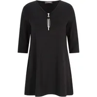 Doris Streich Longshirt (1-tlg) mit dekorativen Reißverschluss