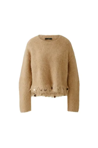 Oui - Pullover beigemel - Gr. - 44
