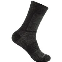 Wrightsock Wandersocken Crew Merino Coolmesh II (dünn, Merinowolle) grau/schwarz - 1 Paar