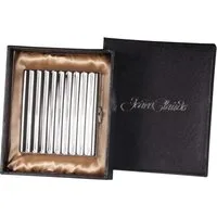 Jean Claude Aufbewahrungsbox Zigarettenetui aus Metall in Wellendesign 20 Kingsize, hochwertig verpackt in Geschenkbox
