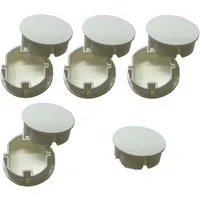STECKEL Wanddekoobjekt 9 Stück weiße Steckdosen-Abdeckungen 19.B9 Staubschutz für Steckdosenl (Sparset, 9 St., 9er Set), Spritzschutz, Staubschutz, Sicherheit