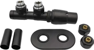 Neuesbad Serie 600 Thermostat- Set für RADIATOR, RIGHT, Schwarz MATT, PEX NB1DEAGINZP11