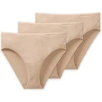 Schiesser Slip Cotton Essentials - 3er-Pack - hoher Tragekomfort - perfekte Passform (3-St) 3er-Pack Multipack Damen Sparpack Unterhose Unterwäsche Baumwolle