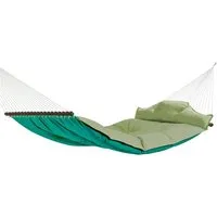 HOPLO Stabhängematte Kingsize Stabhängematte 140 cm hellgrün/türkis - gefüttert Olefin, Wetterfestes Material