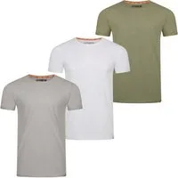 riverso T-Shirt Herren Basic Shirt RIVLenny Regular Fit (3-tlg) Kurzarm Tee Shirt mit Rundhalsausschnitt aus 100% Baumwolle