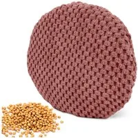 Amilian Kirschkernkissen rund Ø16 cm - Wärmekissen Mikrowelle & Kältekissen - Körnerkissen, Mikrowellenkissen, für Nacken, Schulter, Bauch, Hände, punktuelle Wärme - mikrowellengeeignet