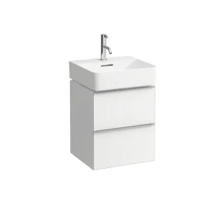 Laufen Waschtischunterschrank SPACE 43,5 x 52 x 41 cm, mit 2 Schubladen, Nussbaum hell