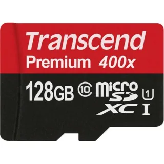 Transcend microSDXC 128GB Class 10 UHS-I 400x + SD Adapter