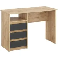KOMTO Schreibtisch Oslo 110 Schreibtisch mit Schubladen Bürotisch Computertisch, Büro PC-Tisch Kinderschreibtisch mit Stauraum 110 x 50 x 74 cm