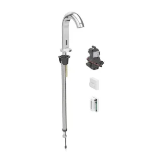 Geberit Piave Infrarot-Waschtischarmatur 116185211 Standmontage, Generatorbetrieb, UP-Funktionsbox, hochglanz-verchromt, ohne Mischer