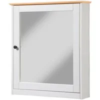 welltime Spiegelschrank Sylt/ Rügen/ Modern Breite 60,5 cm, aus massivem Kiefernholz