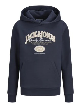 JACK&JONES - JJARI BRANDING SWEAT HOOD JNR sky captain - Gr. - 128
